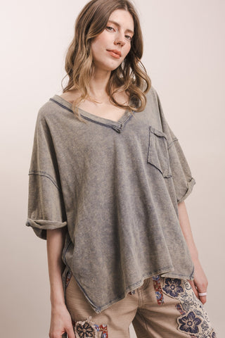 September Muse Tee - WASHED NAVY