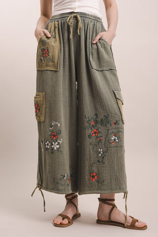 The Wildflower Fall Embroirdered Joggers