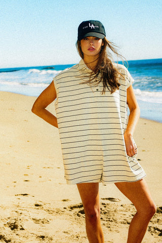 The Sand Dune Striped Romper - PREORDER