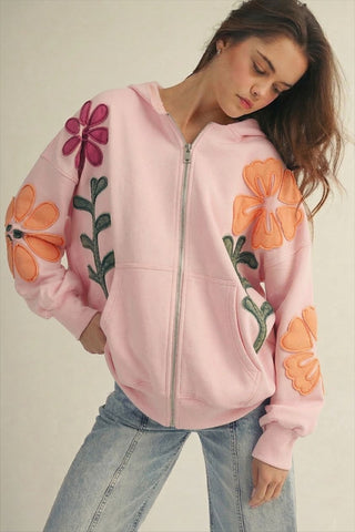 The Funky Floral Zip Up (ALL COLORS)
