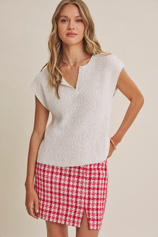 The Transitional Sweater Vest - WHITE