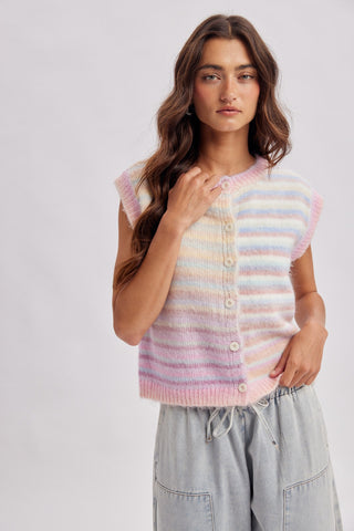 The Sugar Vest Sweater Vest - PASTEL