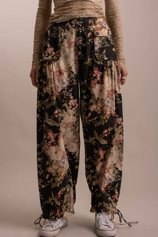 The Vintage Floral Black BV Pants