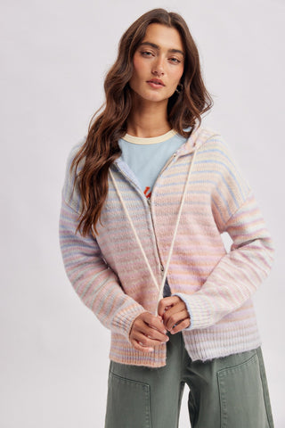 The Sugar Rush Striped Zip -  Bubblegum/Pink