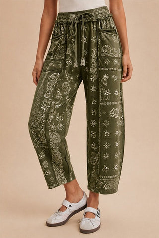The Alondra Printed Barrels - OLIVE PAISLEY