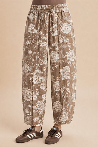 The Alondra Printed Barrels - TAUPE FLORAL PREORDER 1 WEEK