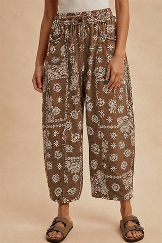 The Alondra Printed Barrels - MOCHA PAISLEY