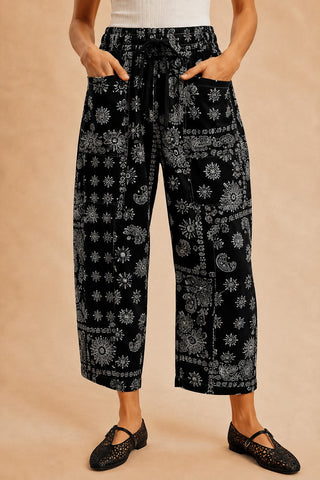 The Alondra Printed Barrels - BLACK PAISLEY
