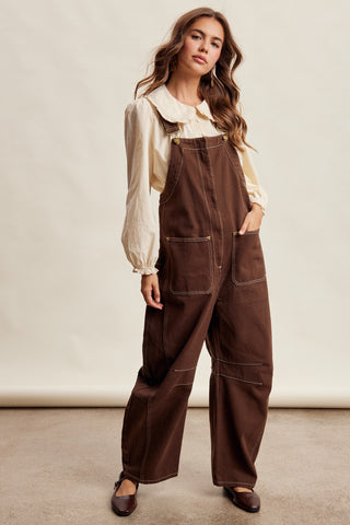 Barrel Bay Overalls - BROWN