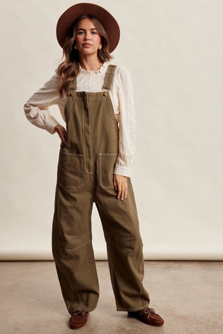 Barrel Bay Overalls - OLIVE