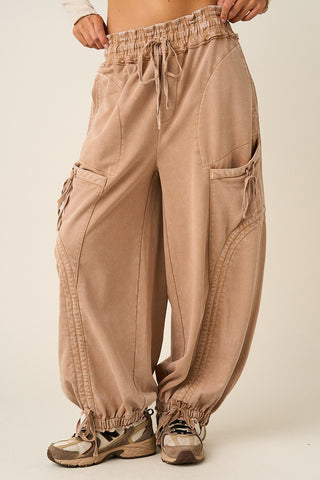 The Heidi Barrel Joggers - CAMEL