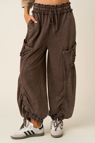 The Heidi Barrel Joggers - COFFEE BEAN