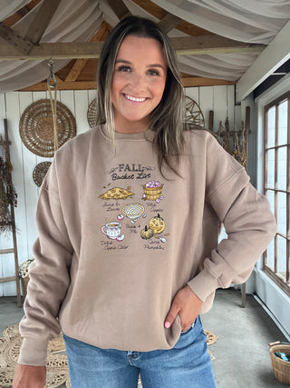 The Fall Bucketlist Pullover - MOCHA