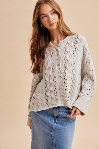 The Cabin Days Knit Sweater - CREAM