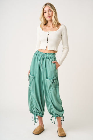 The Heidi Barrel Joggers - GREEN