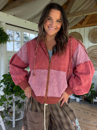 The Beachy Bow Hoodie - DRIED ROSE