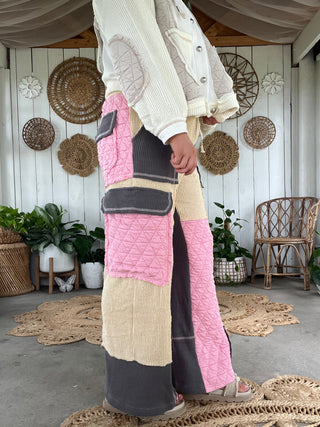 The June Pants - MOCHA/PINK