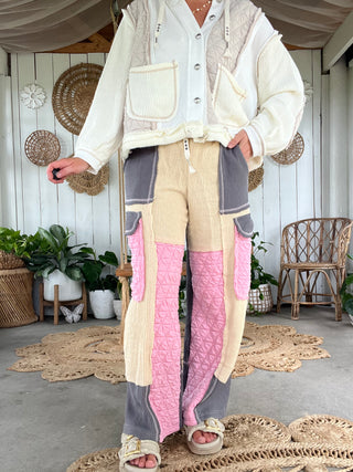 The June Pants - MOCHA/PINK