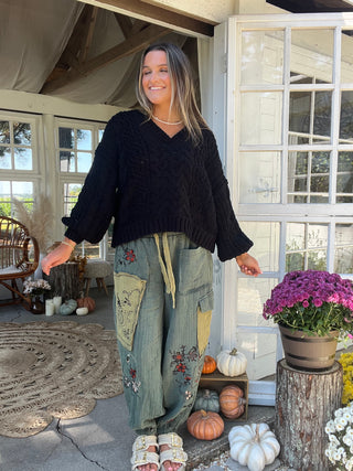 Fall Fields Embroidered Pants