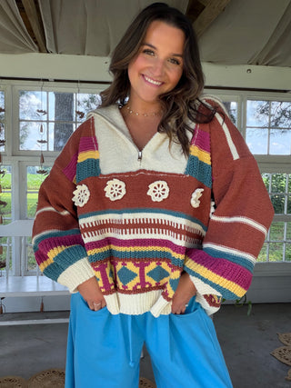 The Eva Pullover - RUST