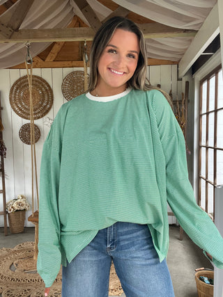 The Cozy Day Striped Henley
