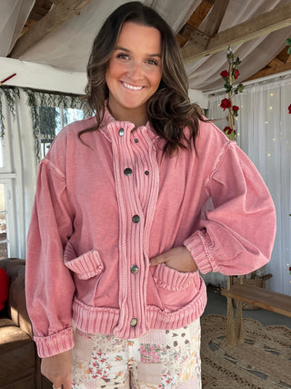 The Hamptons Cardigan - LIGHT PINK