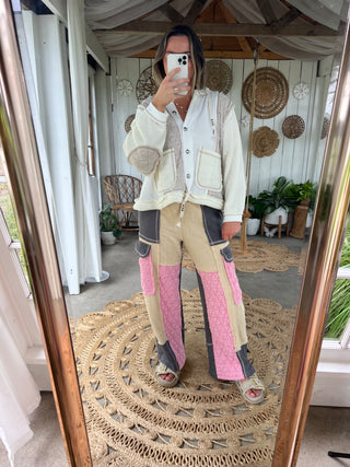 The June Pants - MOCHA/PINK