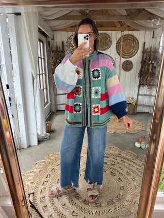 The Beat The Chill Cardigan - GREEN