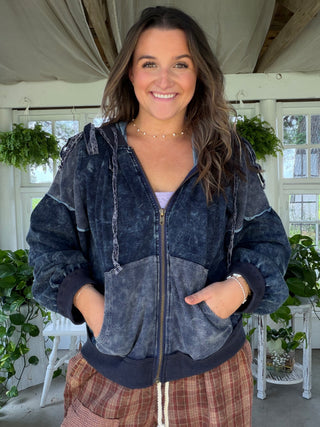 The Beachy Bow Hoodie - NAVY