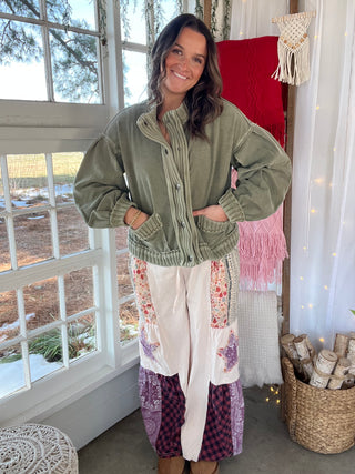 Starry Stroll Wide Leg Pants - CREAM