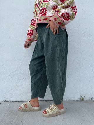 Cotton Gauze Tulip Pants