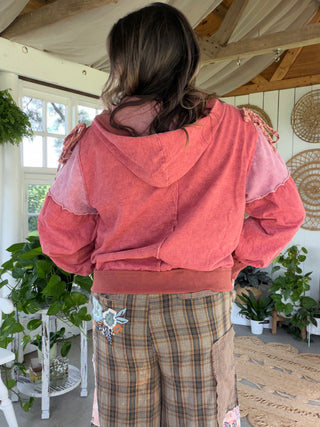 The Beachy Bow Hoodie - DRIED ROSE
