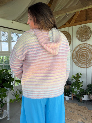 The Sugar Rush Striped Zip -  Bubblegum/Pink