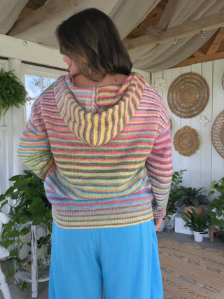 The Sugar Rush Striped Zip - Sky/Purple