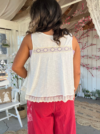 The Frilly Tank - CREAM