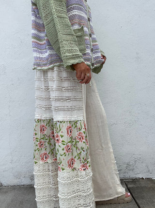 The Destiny Floral Pants - CREAM