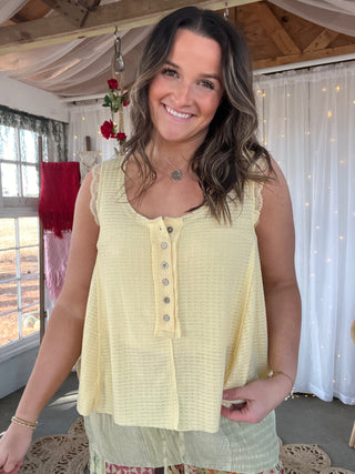Harbor Lace Top - YELLOW