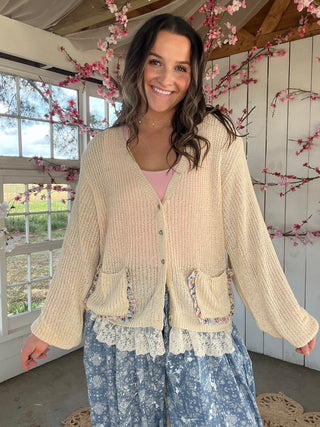 Wildflower Charm Cardigan - YELLOW