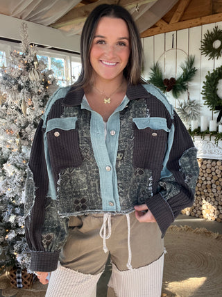 The Still Season Shacket - EMERALD