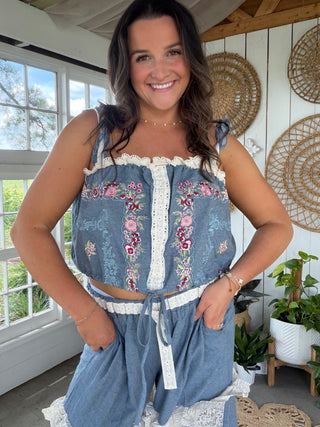 The Azaela Garden Tank - DENIM