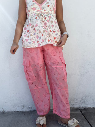 Eyelet Breeze Cargos