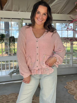 Wildflower Charm Cardigan - PINK