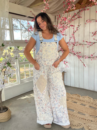 The Popper Floral Overalls