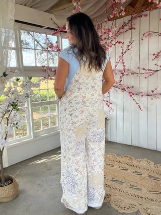The Popper Floral Overalls