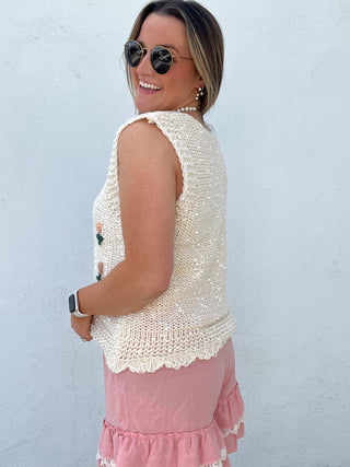 Wildflower Knit Sweater Vest