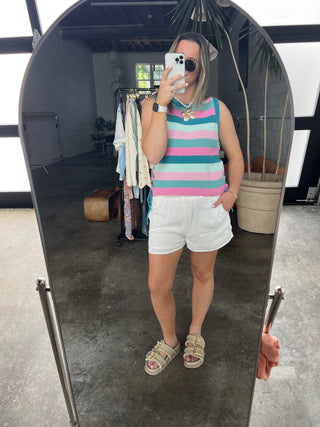 Boardwalk Dream Eyelet Embroidery Double Gauze Shorts
