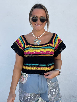 Sunbeam Bliss Top - BLACK MULTI
