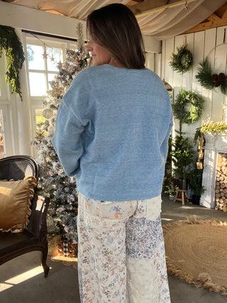 The Blue Cloud Bow Cardigan