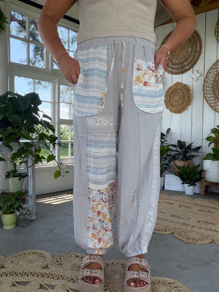 The Beach Breeze Joggers - GREY/BLUE