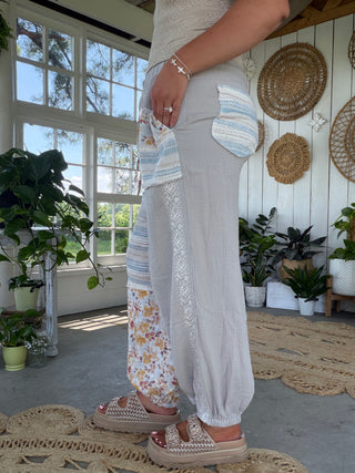The Beach Breeze Joggers - GREY/BLUE